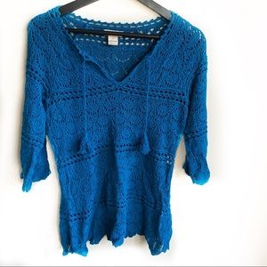 Blue Lace Lucky Brand Blouse